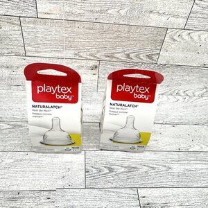 NIB‎ Playtex Baby Naturalatch Silicone Nipples 2 packs (3M+ and 0-3M+)